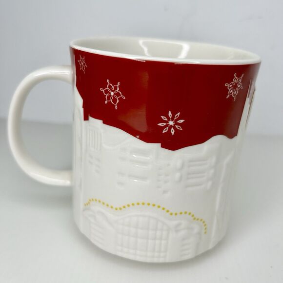 Starbucks® Relief Mug HONG KONG RED 2013 Christmas Holiday - Picture 4 of 9